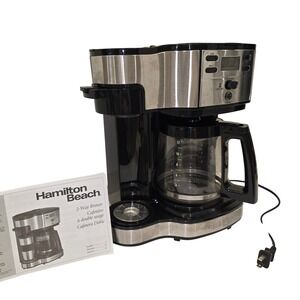 Hamilton Beach Programmable Coffee Maker 12 cup Brew Pot or Single Serve 49980A